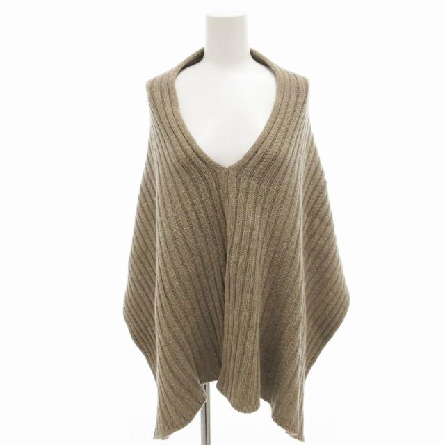 【中古】マックスマーラ MAX MARA 白タグ ポンチョ マフラー プルオーバー カシミヤ混 ベージュ レディースの通販は 8,624円