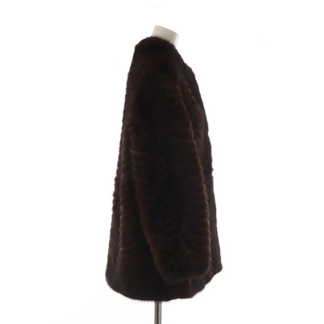 EMBA◇コート/ファー/ブラウン EMBA ミンク ファーコート 毛皮 XL