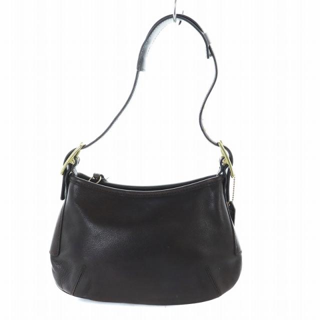 【中古】コーチ COACH オールドコーチ ヴィンテージ 9211 ワンショルダー バッグ レザー ゴールド金具 茶 ブラウンの通販は