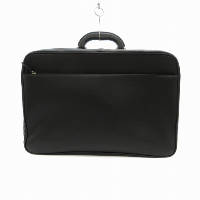 【中古】ランバン LANVIN ブリーフケース ビジネスバッグ レザー 牛革 黒 ブラック ■GY18 /TZ メンズの通販は