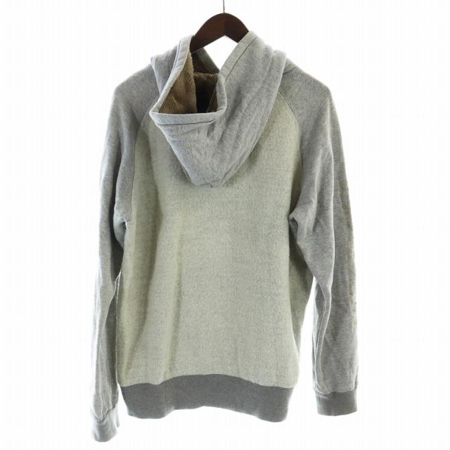 美品 ★ MARK&LONA スウェット パーカー マーク&ロナ 保温 グレー MARK&LONA マークアンドロナ スウェットパーカー グレー スカル