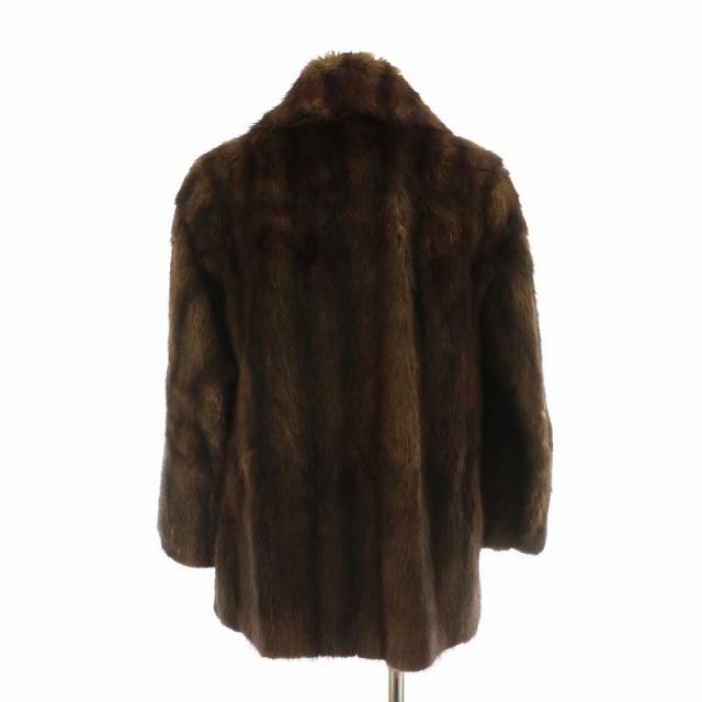 【中古】ノーブランド ファーコート ポンチョ ケープ アウター 毛皮 ミンク 茶色 ブラウン /XZ ■GY18 レディース 中古】ノーブランド ファーコート アウター 毛皮 ミンク ミドル 13 XL