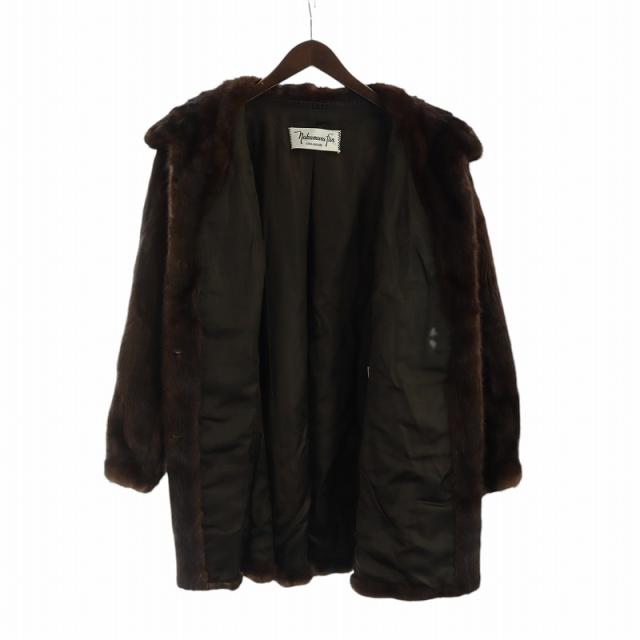 中古】ナカムラファー nakamura fur 毛皮コート ブラウンミンクファー