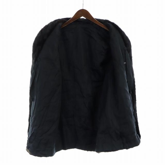 【中古】ノーブランド品 毛皮コート ミンクファー ミドル 長袖 総裏地 ネーム刺繍入り 茶 ブラウン レディース 中古】ノーブランド品 毛皮コート ミンクファー ミドル 長袖 総裏地