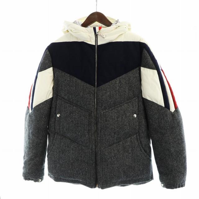 モンクレール MONCLER ガムブルー ダウンジャケット ウール混 1 紺 /KH MONCLERモンクレール ガムブルー ダウンジャケット
