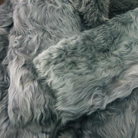 中古】ノーブランド ファーコート ラム 襟フォックス 毛皮 ハーフ