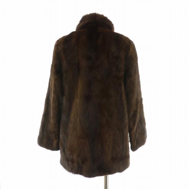 ◎◎ ミンク 毛皮 コート ハーフコート ブラウン サイズ13 レディース