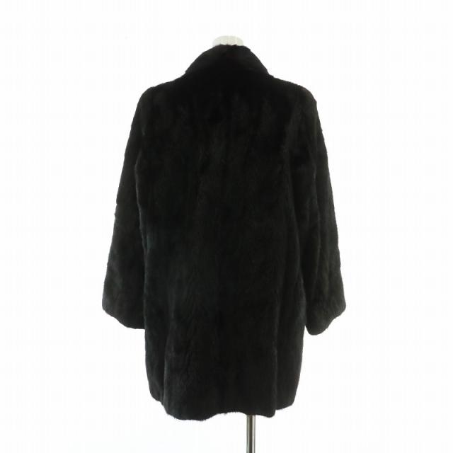 【中古】サガミンク SAGA MINK 銀サガ ROTINY ファーコート アウター 毛皮 ダークミンク ミドル 肩パッド 13 XL 茶色 中古】サガミンク SAGA MINK 銀サガ ROTINY ファーコート アウター