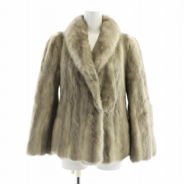 【中古】サガミンク SAGA MINK 金サガ エンバ EMBA 毛皮コート ショート 長袖 サファイアミンクファー 総裏地