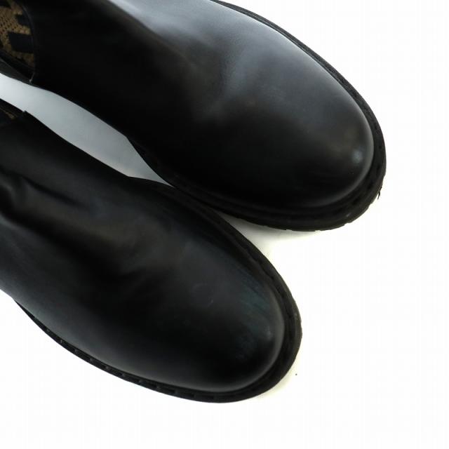 【中古】フェンディ FENDI ニットブーツ ロング FF柄 ズッカ柄 レザー ロゴ 36 23cm 茶 ブラウン 黒 ブラック 中古】フェンディ FENDI ニットブーツ ロング FF柄 ズッカ柄 レザー