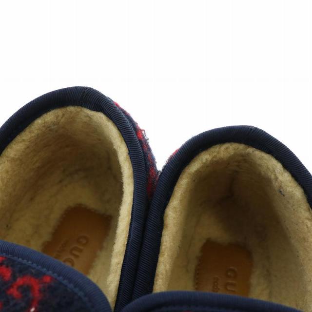 GUCCI グッチ　ホースビット　スリッポン　ローファー　ウール　GG柄 中古】グッチ GUCCI スリッポン ローファー ウール ボア GG柄 総柄