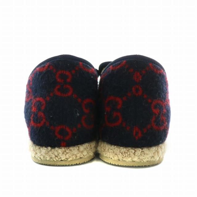 GUCCI グッチ　ホースビット　スリッポン　ローファー　ウール　GG柄 中古】グッチ GUCCI スリッポン ローファー ウール ボア GG柄 総柄