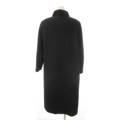 中古】フィットミー FITME ロングコート 襟ファー ミンクファー 毛皮