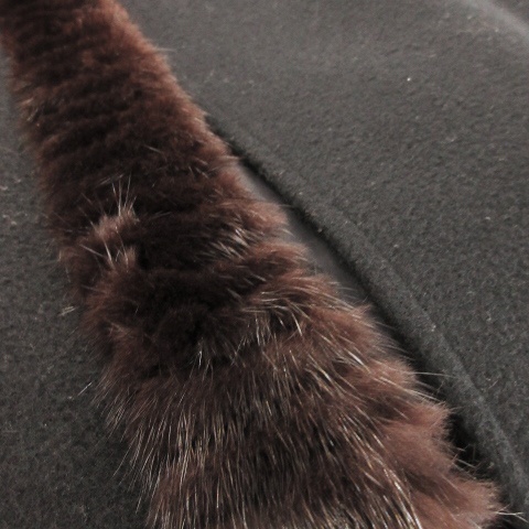 中古】フィットミー FITME ロングコート 襟ファー ミンクファー 毛皮