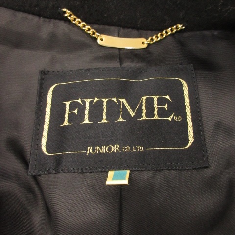 中古】フィットミー FITME ロングコート 襟ファー ミンクファー 毛皮
