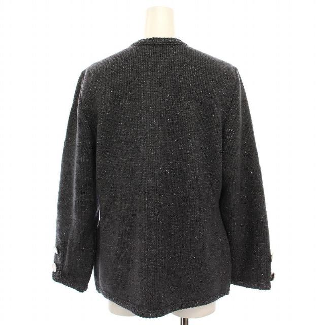 イヴサンローラン ノーカラージャケット ツイード ヴィンテージ バブリー 38 イヴサンローラン ノーカラージャケット ツイード ヴィンテージ