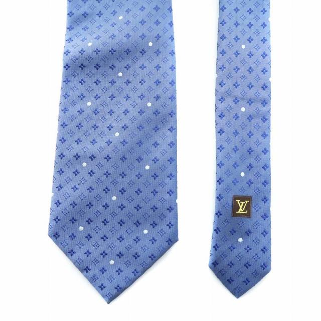 yo_nbl 　Louis Vuitton ドットパターン ネクタイ LOUIS VUITTON モノグラム柄 ドット 水玉 シルク イタリア製 ネクタイ