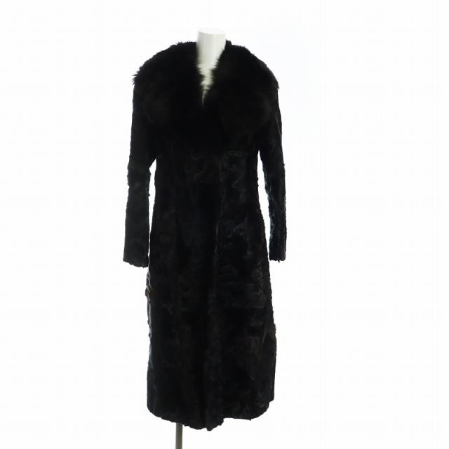 ムーンバットファー Moon Bat Fur コート サイズ11 M ダークブラウン レディース moon bat fur ムーンバット ファー 毛皮 コート