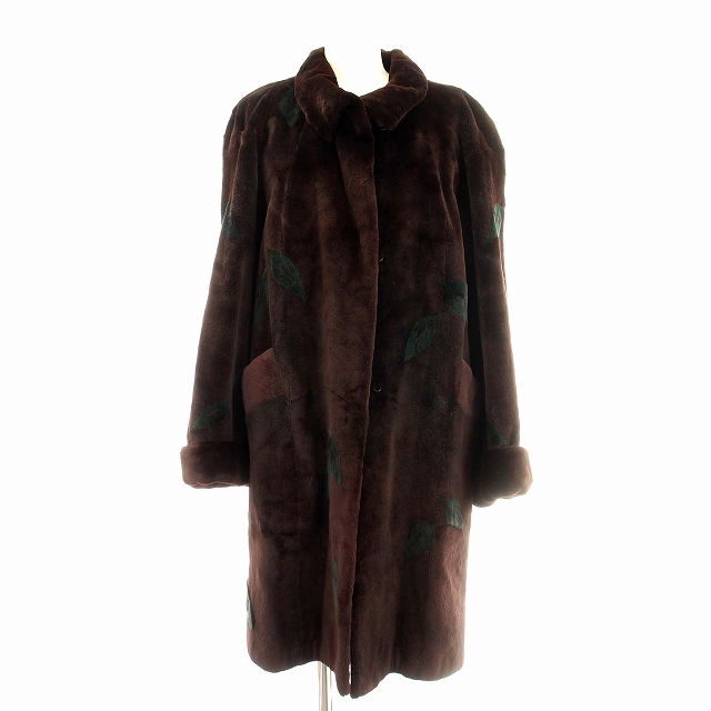 zenshin ミンク ハーフコート ファーコート ブラウン サイズ15 ミンク