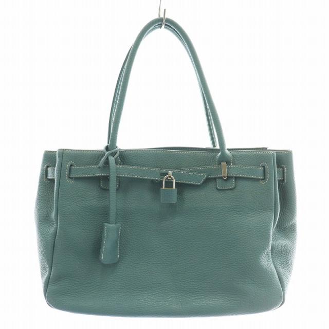 傳濱野デンハマノミーティアグレージュカデナハンドバッグレザー