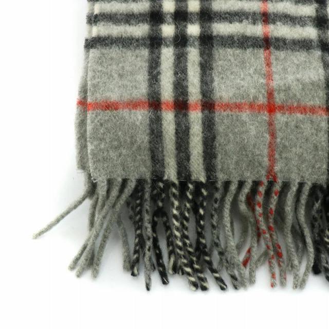 【美品】Burberrys 白タグ マフラー ピュアカシミア100% グレー BURBERRY マフラー ピュアカシミア100％ 白タグ BURBERRY