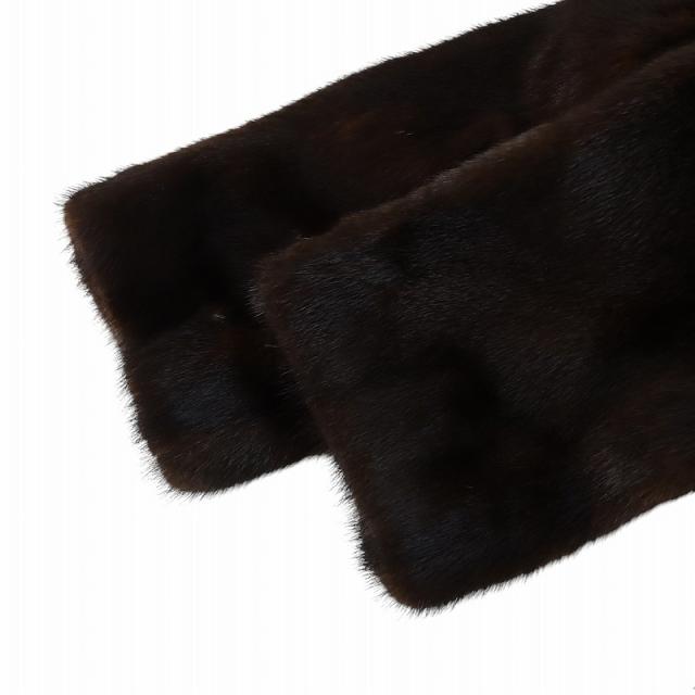 中古】ノーブランド品 毛皮コート ミンクファー 長袖 ミドル 総裏地 9