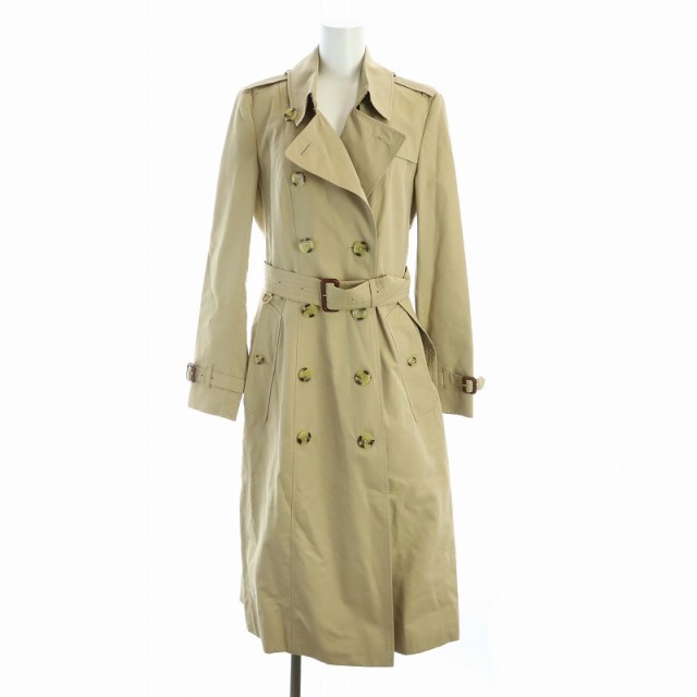 【中古】バーバリー ロンドン BURBERRY LONDON england トレンチコート ロング ダブル 長袖 総裏地 ベルト付き UK8