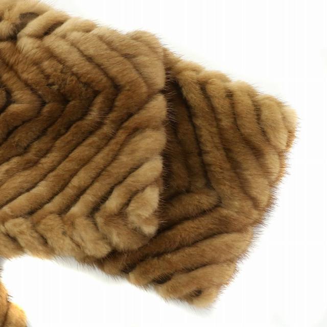 【中古】パルティーナ Partina ファーコート アウター 毛皮 ミンク ミドル 肩パッド 15 XXL 茶色 ブラウン PARTINA ファーコート 中古】パルティーナ Partina ファーコート