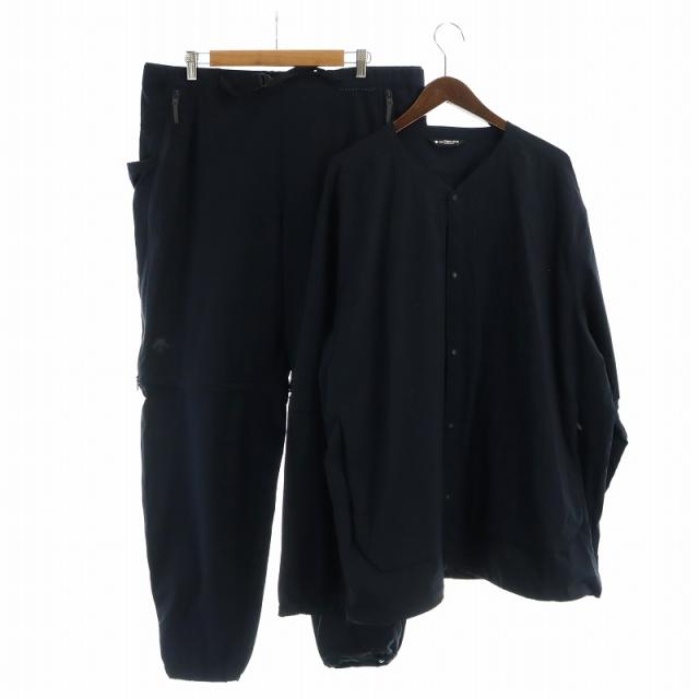 【中古】デサント DESCENTE ALLTERAIN STABRIDGE セットアップ 上下 ノーカラージャケット パンツ