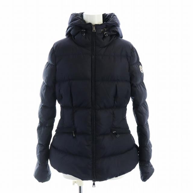 【正規品】黒ナイロンモンクレールジャケット 袖ワッペン付き サイズ0 MONCLER モンクレール ダウン ダウンジャケット ナーレイ
