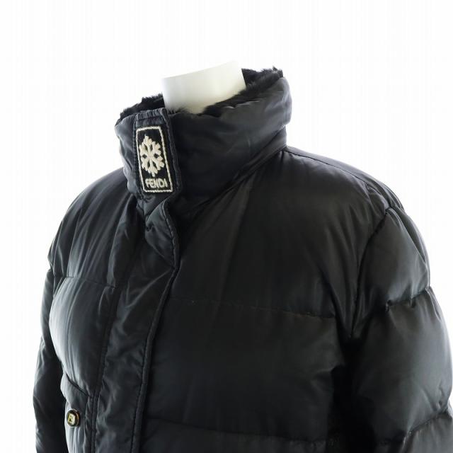 中古】フェンディ FENDI ダウンジャケット フェイクファー 切替 ジップ