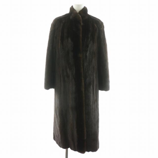ブラウン ミンク　毛皮 ロングコート ミンク毛皮ロングコート