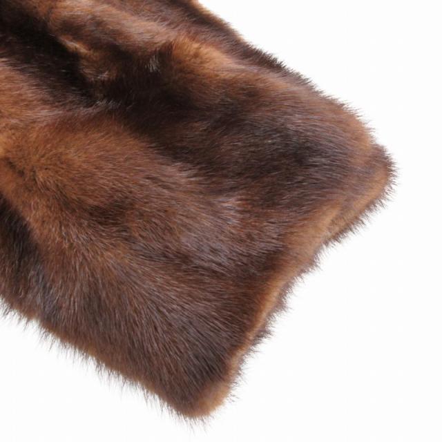 中古】ノーブランド ミンクファーコート 毛皮 ミドル 11 茶 ブラウン