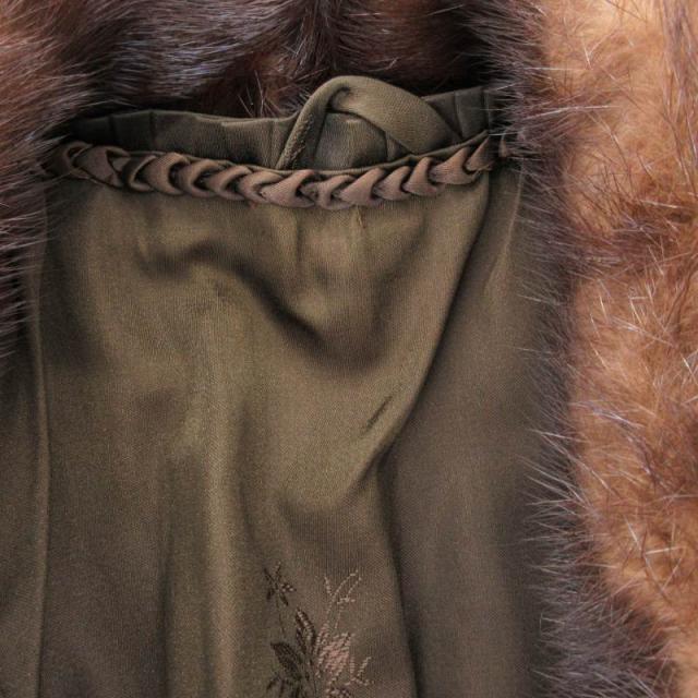 中古】ノーブランド ミンクファーコート 毛皮 ミドル 11 茶 ブラウン