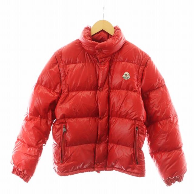 【中古】モンクレール MONCLER VERONE ベローヌ 2WAY ダウンジャケット ダウンベスト アウター 00 赤 レッド メンズ