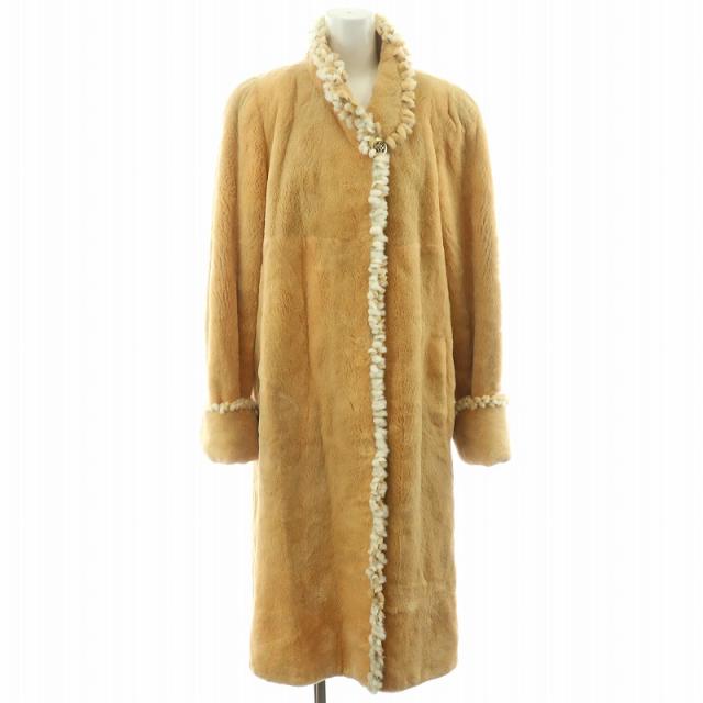 ◇SAGA MINK サガミンク シェアードミンクコート フリーサイズ◇ brown