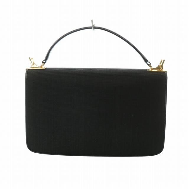 COMTESSE】BLACK ホースヘア×レザー ゴールド金具 ハンドバッグ 【公式