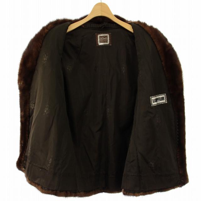 デミバフミンク ファーコート 毛皮コート ショート丈 ブラウン系 サイズ11 デミバフミンク ファーコート 毛皮コート ショート丈 ブラウン系 サイズ11