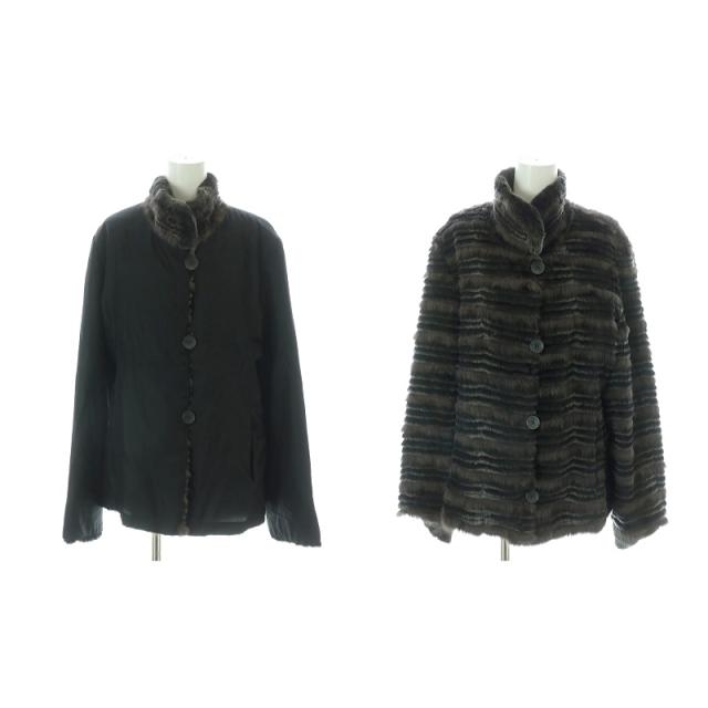 SAGAミンク　ショールカラーファージャケット　11　ショート丈　銀SAGA SAGA MINK ROYAL ミンクコート・L□サガミンクロイヤル/毛皮/ショート