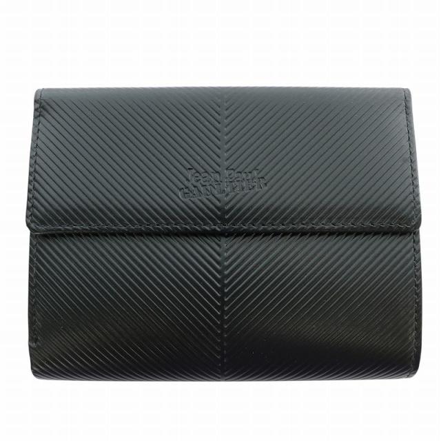 Jean Paul Gaultier 二つ折り財布 黒 レザー jeanpaul gaultier