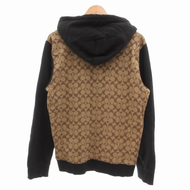 COACH コーチ シグネチャー ジップアップ パーカー ブラック S COACH - 美品 コーチ COACH スウェット パーカー ジップアップ