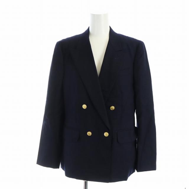 【中古】バーバリーズ 白タグ 90s ヴィンテージ 紺ブレ テーラードジャケット ブレザー ダブル 金ボタン 11 紺