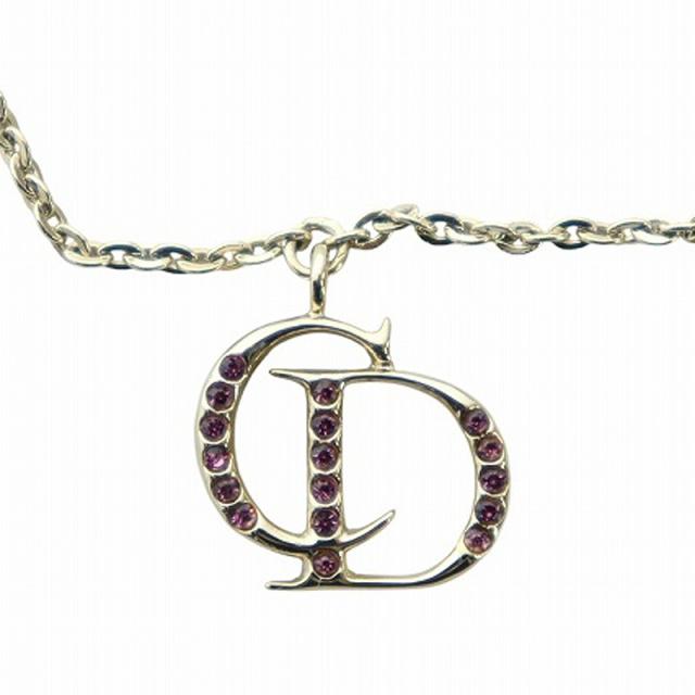 ［美品］ディオール　リーフビジュ　ロゴブレスレット　ラインストーン　ゴールド 美品 Dior ディオール 30モンテーニュ CDロゴ ゴールド メッキ