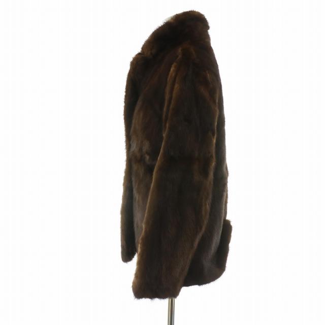 ◇Fiancesse フィアンセス ミンクファー 毛皮 ハーフ コート ダーク
