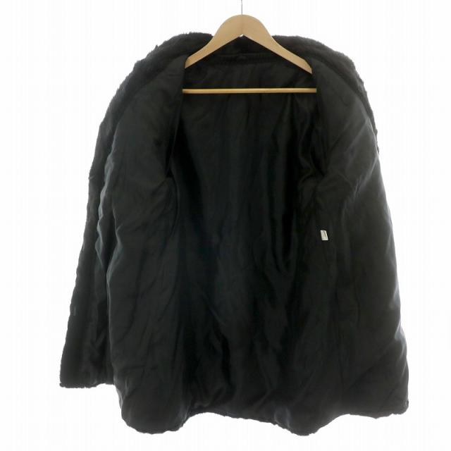 【中古】ファーコート ミドル ハーフ ミンク 毛皮 総裏地 黒 ブラック /MP ■GY11 レディース 中古】ファーコート ハーフ ミドル ミンク 毛皮 総裏地 15号 黒