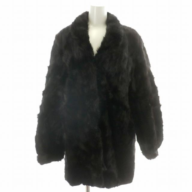 ファーコート 毛皮 黒 【1000円ｸｰﾎﾟﾝ配布】ファーコート アウター