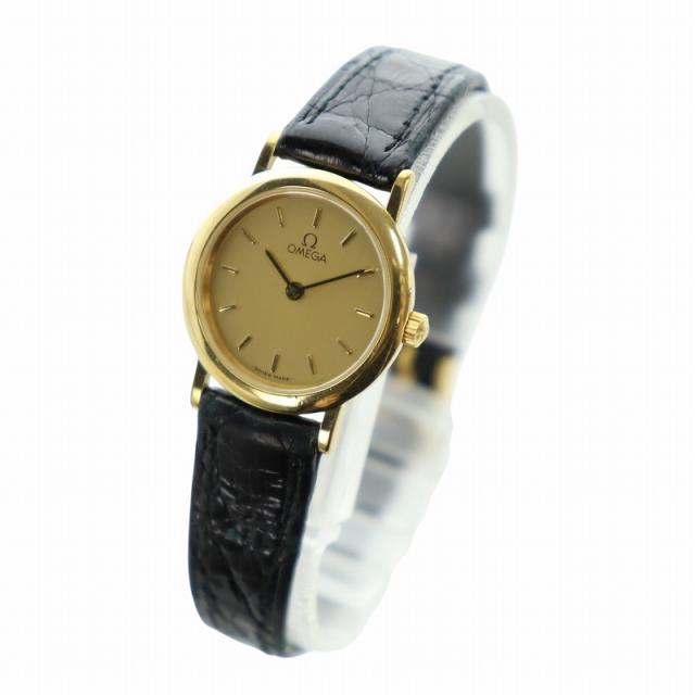 OMEGA De Ville 腕時計　ゴールド　レザーベルト OMEGA オメガ De Ville デヴィル デビル レザーベルト ゴールド