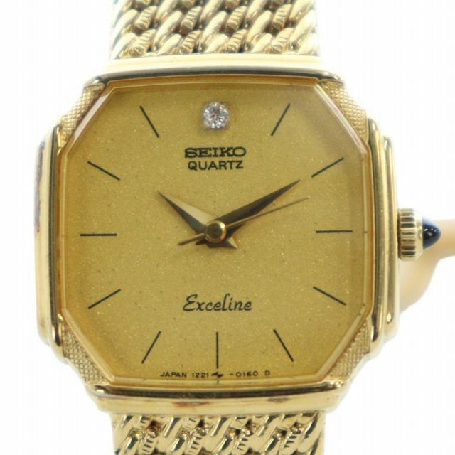 Seiko Exceline ゴールド スクエア時計 10K Seiko Exceline ゴールド