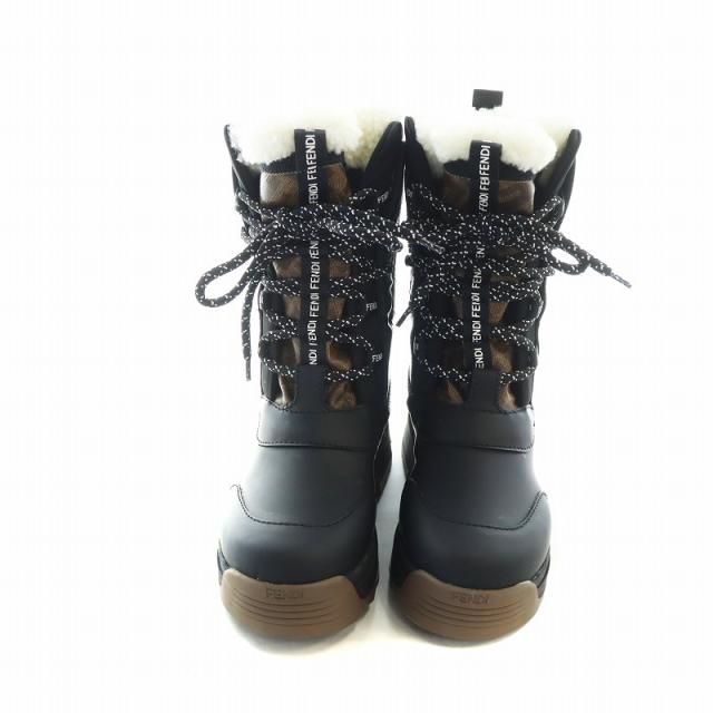 中古】ロエベ LOEWE ショートブーツ スエード フリンジ 38 ベージュ