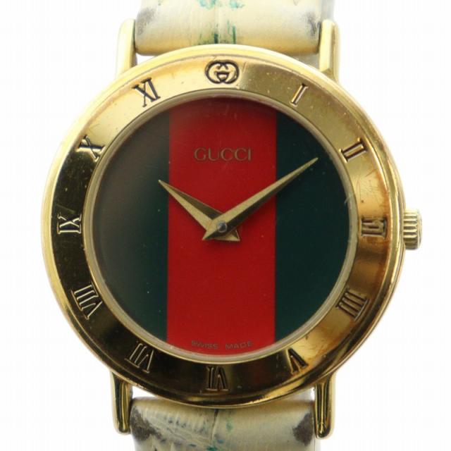 中古】グッチ GUCCI 3000.2.L 腕時計 ウォッチ クォーツ レザー